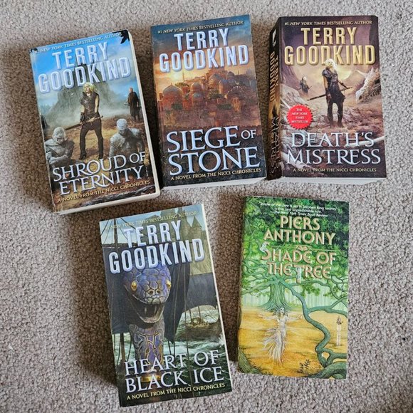 5 Books Bundle - Mass Market Paperback - Terry Goodkind & Piers‎ Anthony - Picture 1 of 7